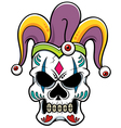skull joker vector image