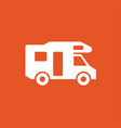 camper icon house on wheels logo vector image
