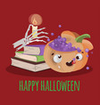 halloween books hand drawn cartoon vector image vector image