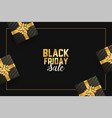 black friday sale and gifts golden background vector image vector image