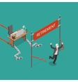 retirement flat isometric vector image