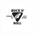 rock n roll music guitar logo symbols labels black vector image vector image