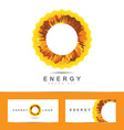 solar energy symbol logo vector image