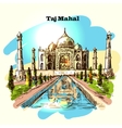taj mahal sketch vector image vector image