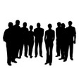 young woman standing in front of people group vector image