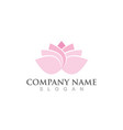 lotus flowers design logo template vector image
