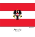 national flag of austria with correct proportions vector image