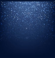 blue glitter background with bokeh vector image