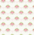 seamless vintage pattern with pink roses vector image