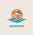 swordfish for fishing design vector image