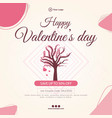 happy valentines day banner design vector image