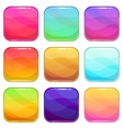 rounded square app icons template set vector image