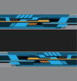 abstract blue black yellow futuristic technology vector image vector image