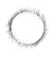 chalk crayon grunge round abstract element design vector image