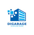 digital garage logo future storage service vector image vector image