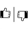 like and dislike vector image vector image