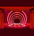 stage podium scene with for award ceremony vector image vector image