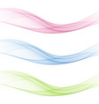 abstract soft speed futuristic swoosh wave three vector image vector image