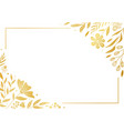 gold flower frame vector image