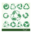recycle logo vector image vector image