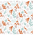 seamless pattern with leaves abstract print vector image vector image