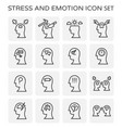 stress emotion icon vector image