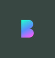 abstract colorful gradient letter b logo icon vector image vector image
