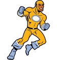 black superhero with clenched fists fighting vector image vector image