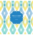 colorful fabric ikat diamond frame seamless vector image