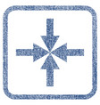 compress arrows fabric textured icon vector image