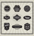 set retro vintage badge linear thin line art vector image vector image