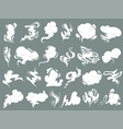 smell clouds smoke from vapour or food toxic vector image
