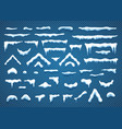 snowcaps with snowflakes and icicles set vector image
