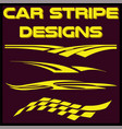 tribal and cool car stripe design set adhesive vector image