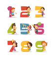 kids party retro icons set vector image