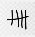 tally marks on the wall vector image