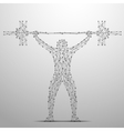 weightlifter poly gray vector image vector image