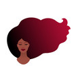 woman portrait with long hair vector image vector image