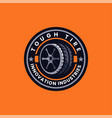 logo tough tire simple mascot style vector image