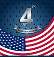 american flag for independence day of usa vector image