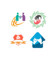 commitment teamwork together business logo vector image
