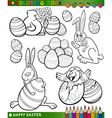 easter cartoon themes for coloring vector image vector image