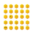 smile icon set with different face vector image vector image