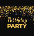 birthday celebration poster black and gold vector image