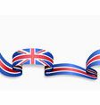 british flag wavy abstract background vector image