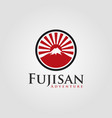 Japanese fujisan logo template Royalty Free Vector Image