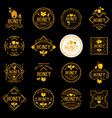 honey label design bee badge vector image