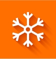 abstract snowflake on orange background vector image vector image