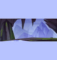 cave or stone arch with view mountains in rain vector image vector image