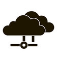 data cloud icon simple style vector image